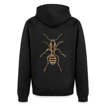 Fourmis Rétro Insecte Fourmi - Veste à capuche bio Premium Unisexe - noir - Dos - Nico (187cm)