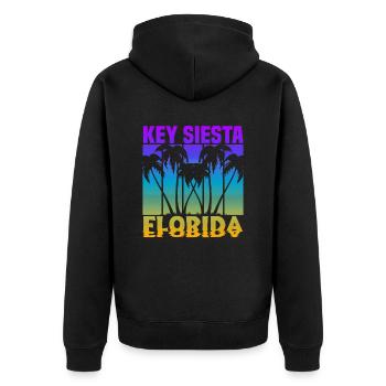 Key Siesta Floride - Veste à capuche bio Premium Unisexe - noir - Dos - Nico (187cm)