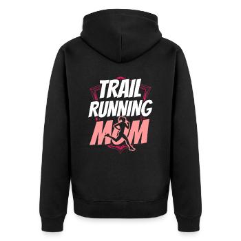 Trail Running Mama Runner Course de trail Running - Veste à capuche bio Premium Unisexe - noir - Dos - Nico (187cm)
