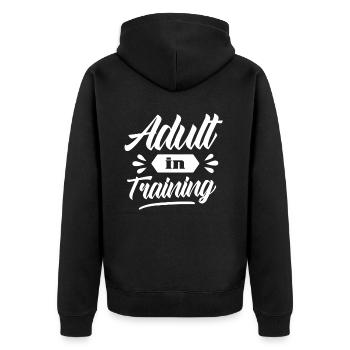 Adulte en éducation Anniversaire d’adulte - Veste à capuche bio Premium Unisexe - noir - Dos - Nico (187cm)