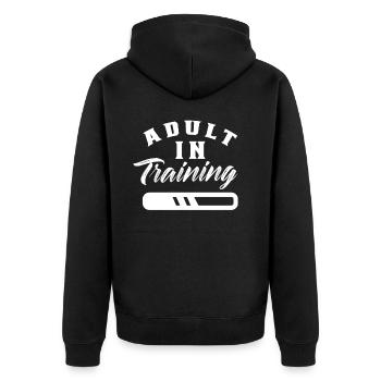 Adulte en éducation Anniversaire d’adulte - Veste à capuche bio Premium Unisexe - noir - Dos - Nico (187cm)