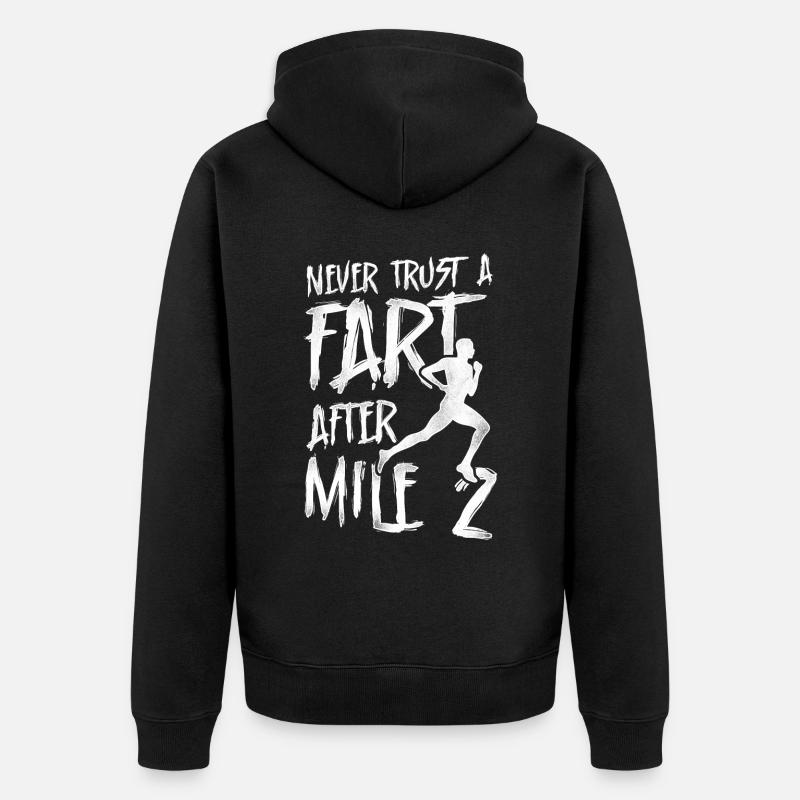 Running Runner Semi-Marathon - Veste à capuche bio Premium Unisexe - noir