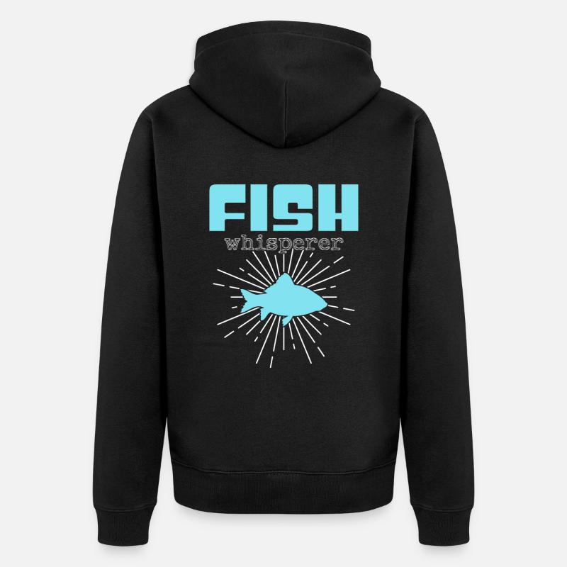 chuchoteur de poisson - Veste à capuche bio Premium Unisexe - noir
