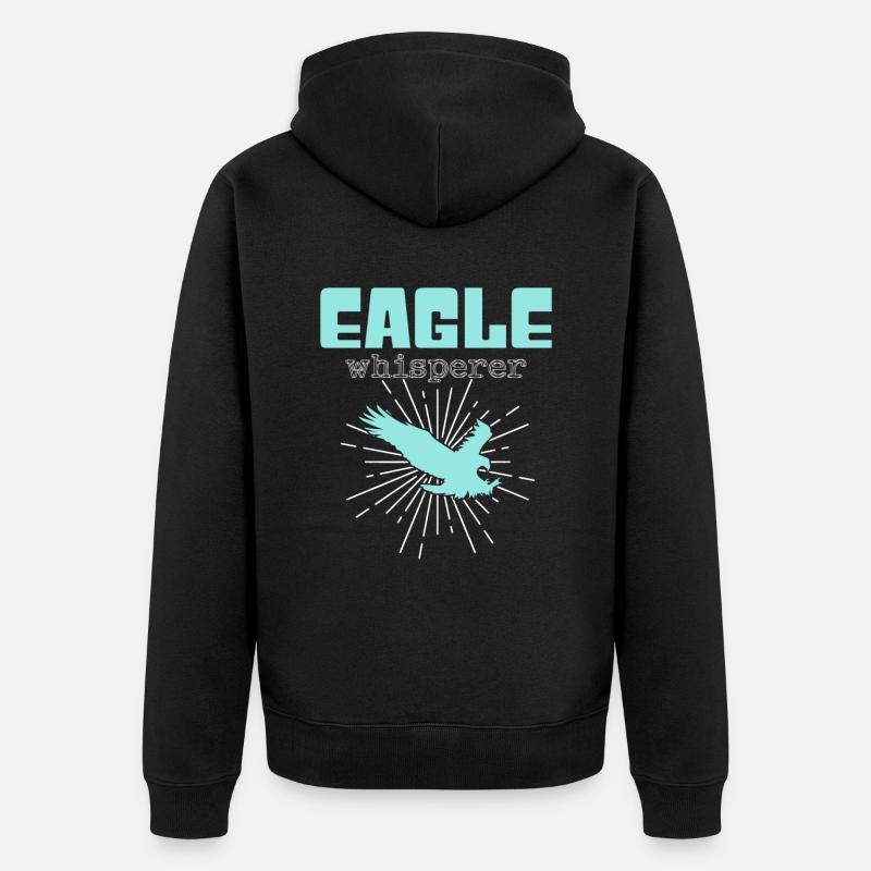 Chuchoteur d’aigle - Veste à capuche bio Premium Unisexe - noir