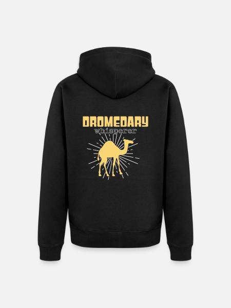 Dromedar Flüsterer - Unisex Premium Bio Zip Hoodie - Schwarz
