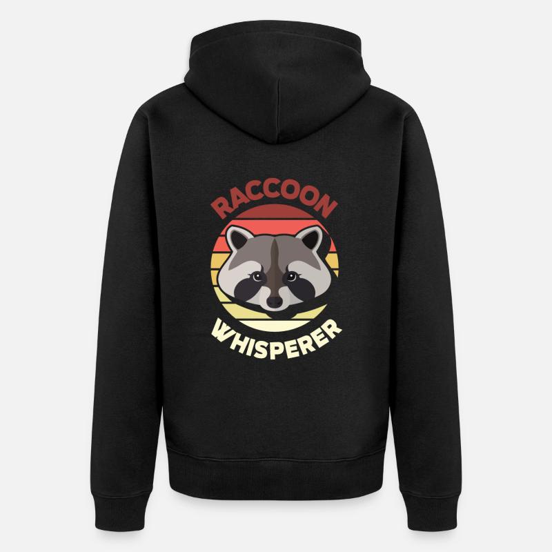 Chuchoteur de raton laveur - Veste à capuche bio Premium Unisexe - noir