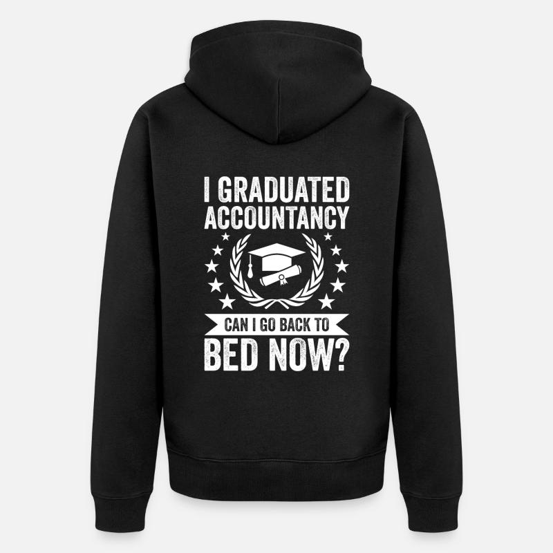 J’ai terminé la comptabilité - Veste à capuche bio Premium Unisexe - noir