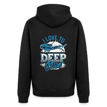 J’adore Deep Dive Scuba Diving - Veste à capuche bio Premium Unisexe - noir - Dos - Nico (187cm)