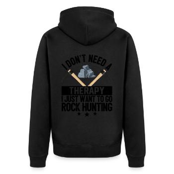 Drôle de géologue de chasse aux roches Rockhounding - Veste à capuche bio Premium Unisexe - noir - Dos - Nico (187cm)