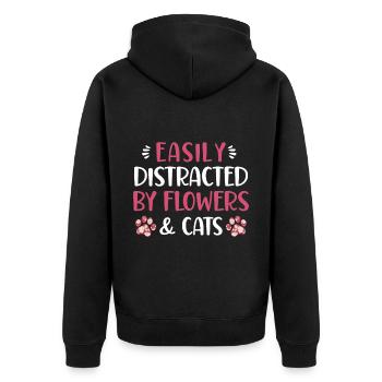 Florist Floristry Flowers Florist - Unisex Premium Organic Zip Hoodie - black - Back - Nico (187cm)