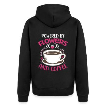 Florist Floristry Flowers Florist - Unisex Premium Organic Zip Hoodie - black - Back - Nico (187cm)