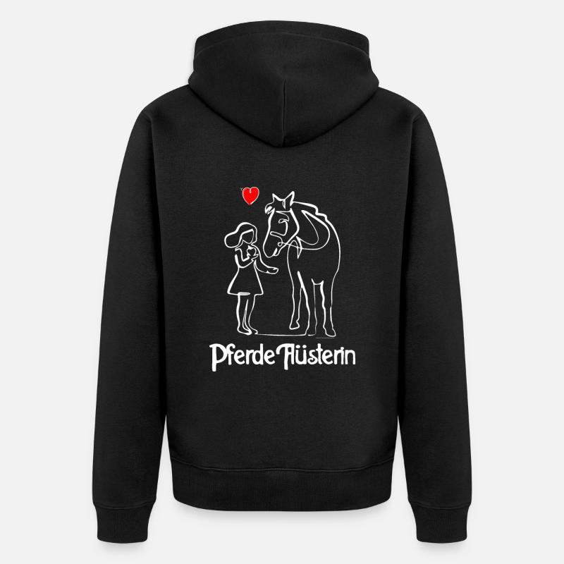 Chuchoteur de cheval - Veste à capuche bio Premium Unisexe - noir