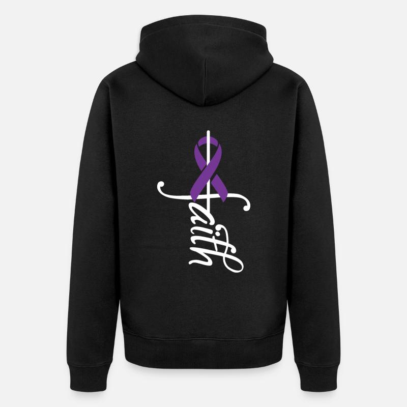 Bande de conscience de Crohn - Veste à capuche bio Premium Unisexe - noir