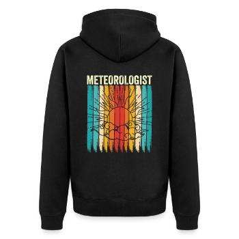 Météorologue Profession Météorologie Prévisions météorologiques - Veste à capuche bio Premium Unisexe - noir - Dos - Nico (187cm)