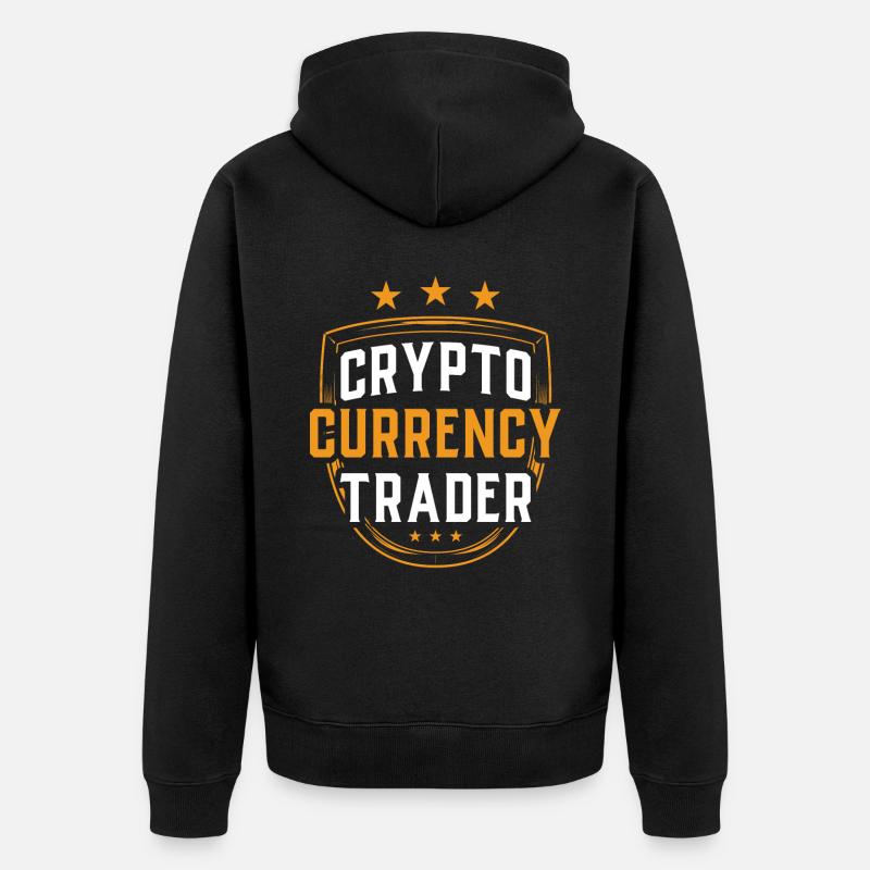 Kryptowährungs Händler Krypto Crypto Trader - Unisex Premium Bio Zip Hoodie - Schwarz