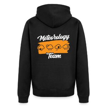 Équipe Météorologie Météorologue Prévisions météorologiques - Veste à capuche bio Premium Unisexe - noir - Dos - Nico (187cm)