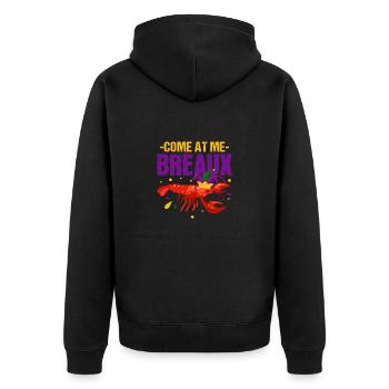 Languste - Unisex Premium Bio Zip Hoodie - Schwarz - Hinten - Nico (187cm)