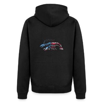 Crawfish Crawfish Seafood Crab Gift - Unisex Premium Organic Zip Hoodie - black - Back - Nico (187cm)