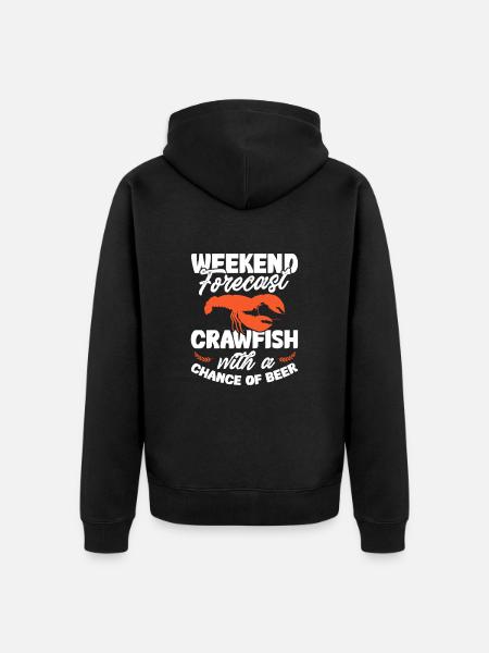 Crayfish - Unisex Premium Organic Zip Hoodie - black