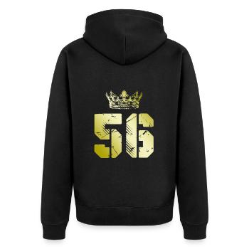 56 Couronne numérique - Veste à capuche bio Premium Unisexe - noir - Dos - Nico (187cm)