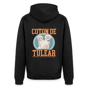 Coton de Tuléar | Cadeau de propriétaire de chien de chien - Veste à capuche bio Premium Unisexe - noir - Dos - Nico (187cm)