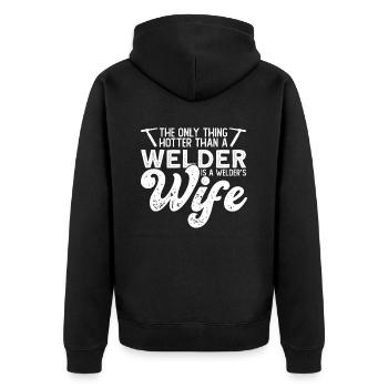 Soudeurs Soudeurs Artisans Métallurgistes - Veste à capuche bio Premium Unisexe - noir - Dos - Nico (187cm)