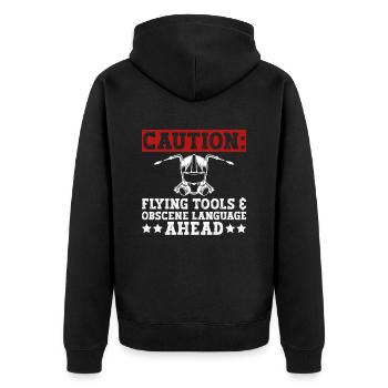 Welders Welding Craftsmen Metalworkers - Unisex Premium Organic Zip Hoodie - black - Back - Nico (187cm)