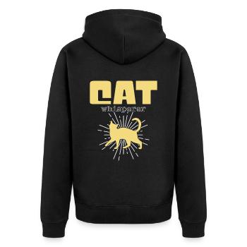 Chuchoteur de chat - Veste à capuche bio Premium Unisexe - noir - Dos - Nico (187cm)