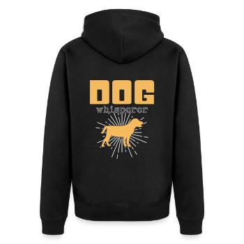 Chuchoteur de chien - Veste à capuche bio Premium Unisexe - noir - Dos - Nico (187cm)