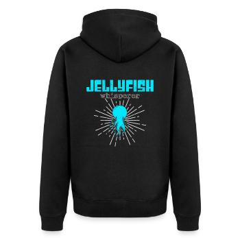 Jellyfish Whisperer - Unisex Premium Organic Zip Hoodie - black - Back - Nico (187cm)