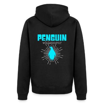 Pingouin Chuchoteur - Veste à capuche bio Premium Unisexe - noir - Dos - Nico (187cm)