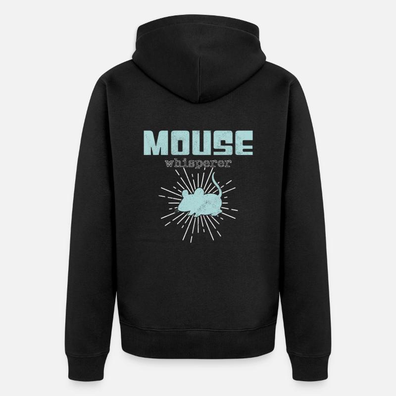 Murmure de souris - Veste à capuche bio Premium Unisexe - noir