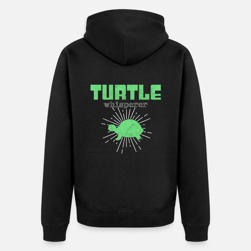 Chuchoteur de tortue - Veste à capuche bio Premium Unisexe - noir
