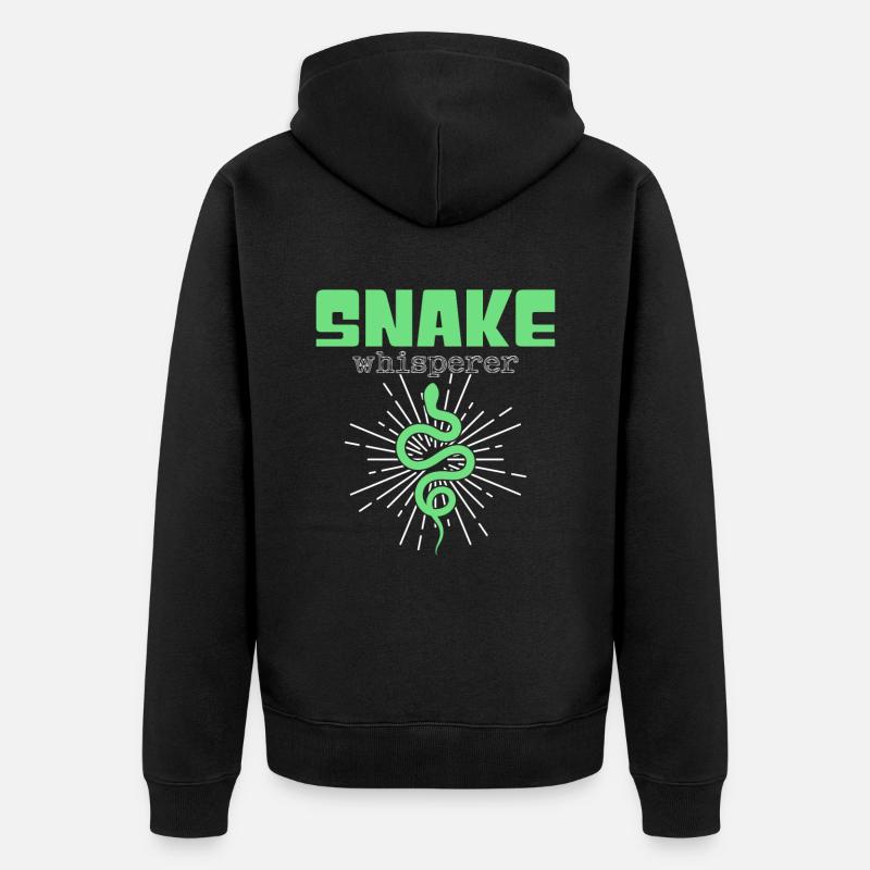 Schlangen Flüsterer - Unisex Premium Bio Zip Hoodie - Schwarz