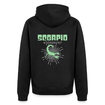 Chuchoteur de Scorpion - Veste à capuche bio Premium Unisexe - noir - Dos - Nico (187cm)