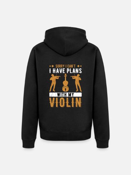 Geiger Geigenspieler Violine Violinist - Unisex Premium Bio Zip Hoodie - Schwarz