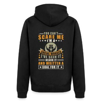 School Social Work Month Hands You - Unisex Premium Organic Zip Hoodie - black - Back - Nico (187cm)