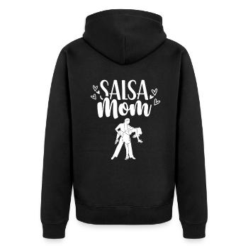 Salsa Mama Dancing Dancer Dance Hobby - Unisex Premium Organic Zip Hoodie - black - Back - Nico (187cm)