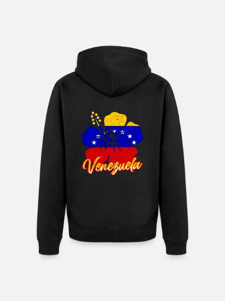 Venezuela - Unisex Premium Bio Zip Hoodie - Schwarz