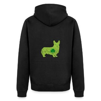 Welsh Corgi Dog Dog Dog Race Cadeau - Veste à capuche bio Premium Unisexe - noir - Dos - Nico (187cm)