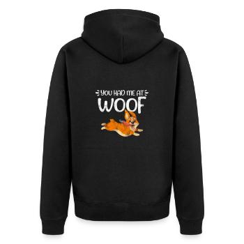 Cadeau de race de chien Welsh Corgi - Veste à capuche bio Premium Unisexe - noir - Dos - Nico (187cm)