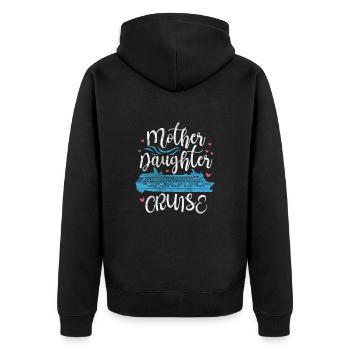 Kreuzfahrt Mutter Tochter Geschenk - Unisex Premium Bio Zip Hoodie - Schwarz - Hinten - Nico (187cm)