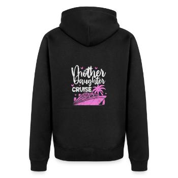 Kreuzfahrt Mutter Tochter Geschenk - Unisex Premium Bio Zip Hoodie - Schwarz - Hinten - Nico (187cm)