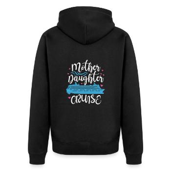 Kreuzfahrt Mutter Tochter - Unisex Premium Bio Zip Hoodie - Schwarz - Hinten - Nico (187cm)