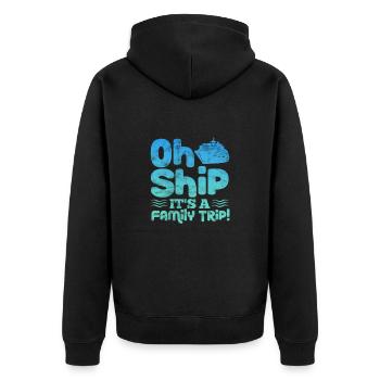 Croisière 2022 Cadeau de bateau de croisière familial - Veste à capuche bio Premium Unisexe - noir - Dos - Nico (187cm)