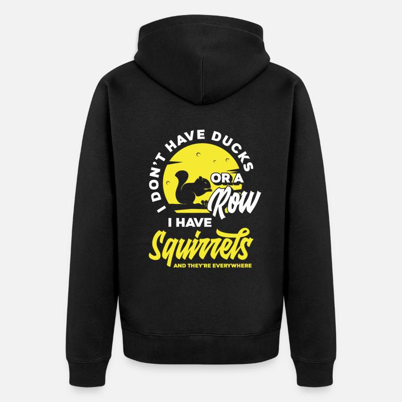 Eichhörnchen - Unisex Premium Bio Zip Hoodie - Schwarz