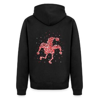 Casquette de fou Rouge Blanc Fou De Cologne Carnaval Jeck - Veste à capuche bio Premium Unisexe - noir - Dos - Nico (187cm)