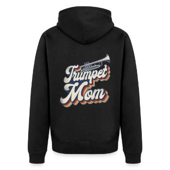 Trompettiste Maman Mère Rétro - Veste à capuche bio Premium Unisexe - noir - Dos - Nico (187cm)