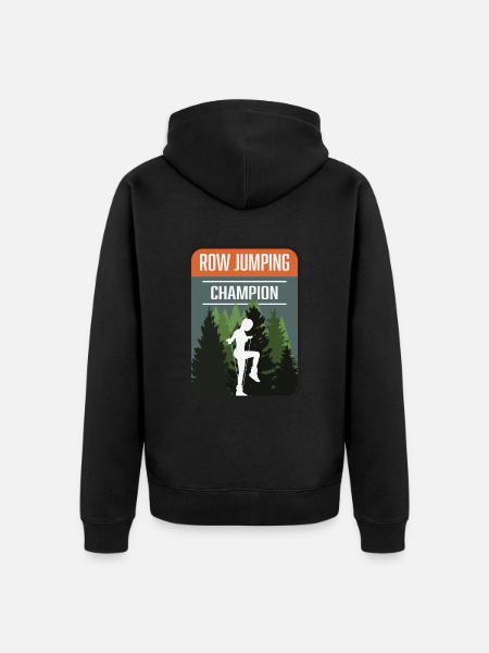 Rope Jumping Champion - Unisex Premium Organic Zip Hoodie - black