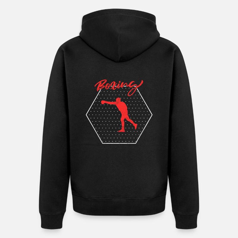 Boxen - Unisex Premium Bio Zip Hoodie - Schwarz